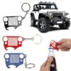 Car Key Chain Ring, Cool Grill & Bottle Opener keychain for Jeep Wrangler Key Chain Μπρελοκ Ανοιχτηρη (1)