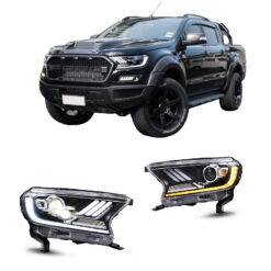 Ford Ranger T7-T8 2016-2022 LED Headlights - Mustang Style