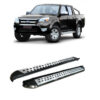 Thumbnail / main presentation photo of the Ford Ranger 2006-2011 Aluminum Side Steps - Silver Combo.