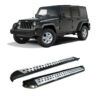 Jeep Wrangler JK Aluminum Side Steps - Silver Combo Thumbnail