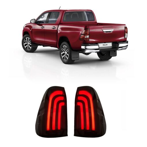 Toyota Hilux Revo-Rocco 2015-2020 Smoked LED Tail Lights - Druid