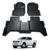 Ford Ranger T6 2012-16 OEM Floor Mats TPE Anti-Slip, Waterproof, And Easy To Clean - Thumbnail