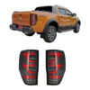 Ford Ranger T7-T8 2016-2022 Smoked LED Tail Lights - Triple T6