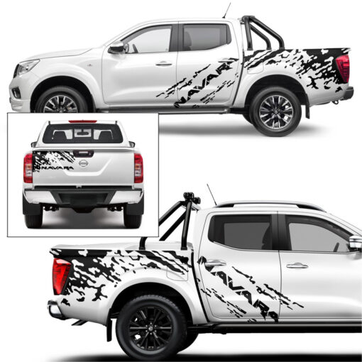 Nissan Navara 2015+ Fullbody Side & Rear Door Sticker [Logo Navara]