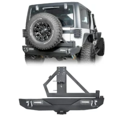 Jeep Wrangler JK Rear Bumper With Tire Carrier - Hook Thumbnail